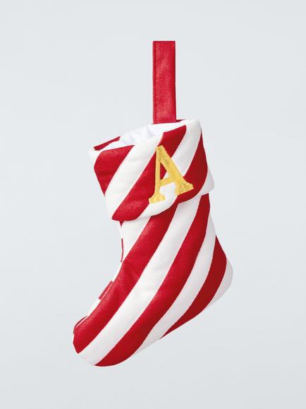 John Lewis Mini Stripe Alphabet Stocking, A