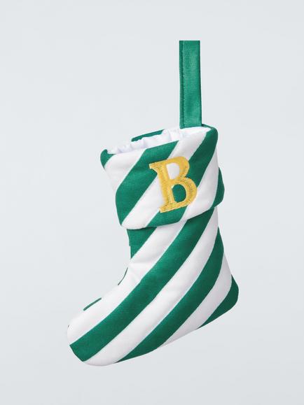 John Lewis Mini Stripe Alphabet Stocking, B