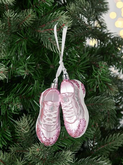 John Lewis The Enthusiast Glitter Trainers Bauble, Pink - view 2, Pink