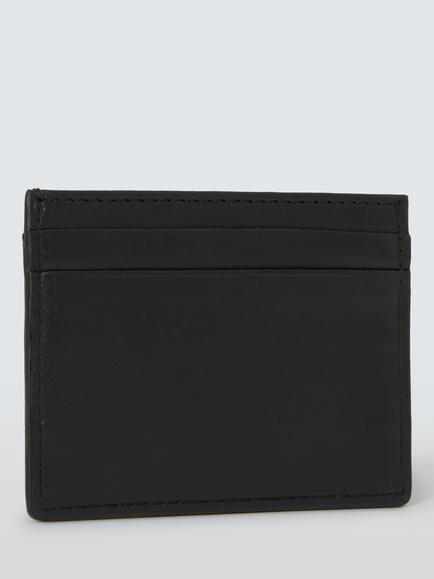 John Lewis Slim Leather Card Holder, Black - view 2, Black