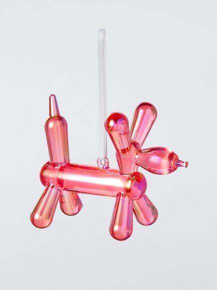 John Lewis The Enthusiast Retro Balloon Dog Bauble, Pink, Pink