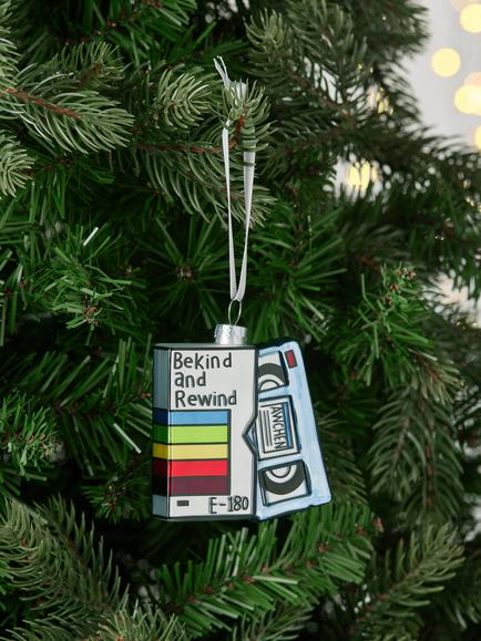 John Lewis The Enthusiast Cassette Bauble, Multi - view 2, Multi