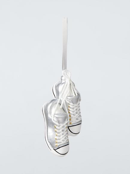 John Lewis The Enthusiast Trainers Bauble, Silver, Silver
