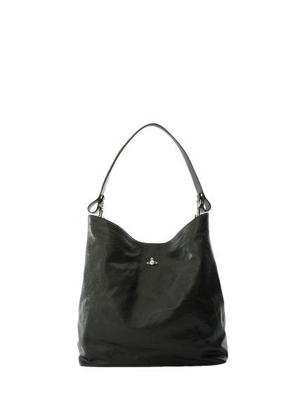 Vivienne Westwood Lottie Leather Shoulder Bag, Black, Aw26-black