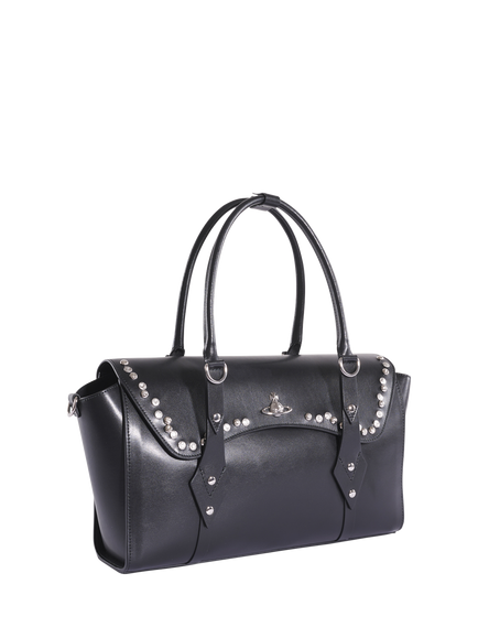 Vivienne Westwood Bettina Studded Leather Handbag, Black - view 2, Aw26-black