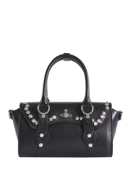 Vivienne Westwood Bettina Studded Mini Leather Handbag, Black, Aw26-black