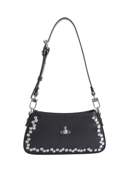 Vivienne Westwood Tasha Studded Leather Shoulder Bag, Black, Aw26-black