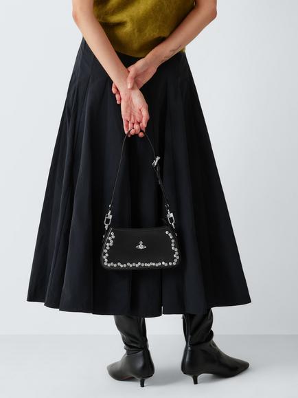Vivienne Westwood Tasha Studded Leather Shoulder Bag, Black - view 2, Aw26-black