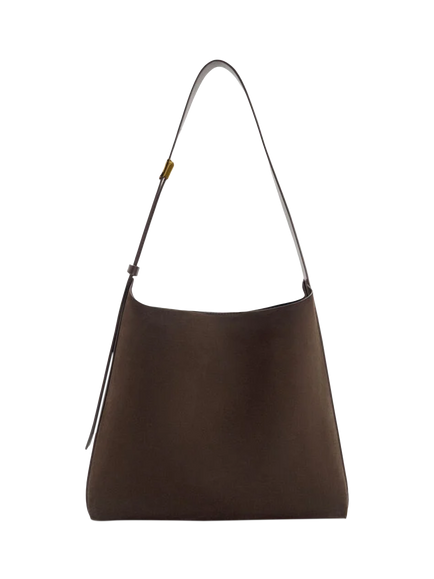 CHARLES & KEITH Edna Tote Bag, Espresso Brown, Espresso Brown