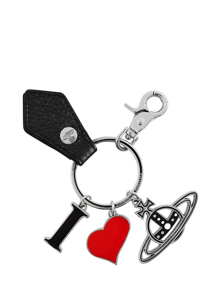 Vivienne Westwood I Love Orb Keyring Charm, Black, Aw24-black