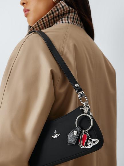 Vivienne Westwood I Love Orb Keyring Charm, Black - view 2, Aw24-black