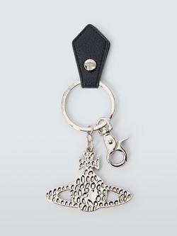Vivienne Westwood Orb Keyring Charm, Black/Silver, Aw24-black