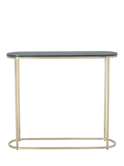 John Lewis OUTLET Ned Marble Top Console Table, Like New, Jade Green, Jade Green