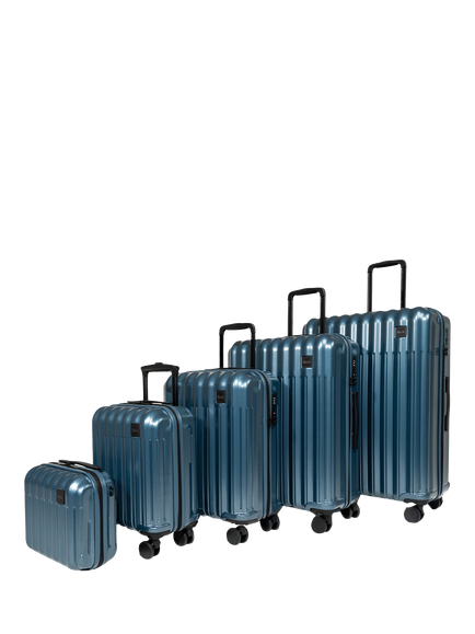 Rock Luna 5-Piece 8-Wheel Suitcase Set, Blue