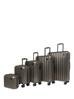 Rock Luna 5-Piece 8-Wheel Suitcase Set, Charcoal