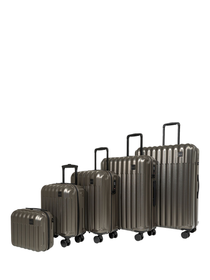 Rock Luna 5-Piece 8-Wheel Suitcase Set, Charcoal