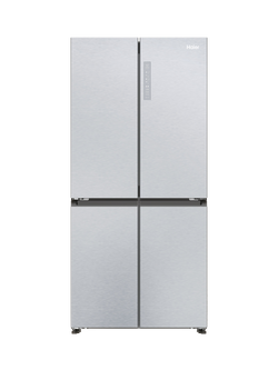 Haier OUTLET HCR3818ENMG Freestanding 60/40 Fridge Freezer, Like New, Silver, Silver