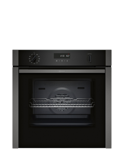 Neff OUTLET N50 Slide and Hide B6ACH7AG7B Built In Electric Self Cleaning Single Oven, Like New, Graphite-Grey, Graphite-grey