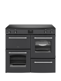 Belling OUTLET Farmhouse 444411831 100cm Electric Range Cooker with Induction Hob, Like New, Anthracite, Anthracite