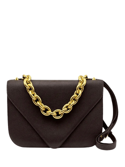 Pre-loved Bottega Veneta Leather Gold Hardware Shoulder Bag, Brown, Brown