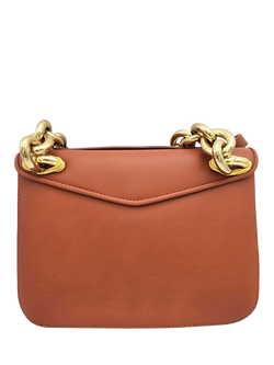 Pre-loved Bottega Veneta Mount Leather Crossbody Bag, Orange - view 2, Orange