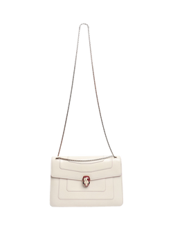 Pre-loved Bvlgari Serpenti Forever Shoulder Bag, Cream - view 2, Cream