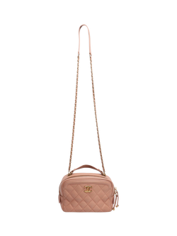 Pre-loved CHANEL Lambskin-Quilted Crossbody Bag, Pink - view 2, Pink