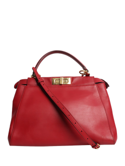Pre-loved Fendi Peekaboo Bag, Red, Red
