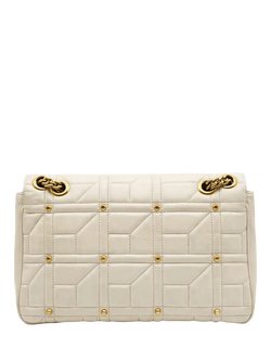 Pre-loved GUCCI Medium Leather GG Marmont Quilted Shoulder Bag, Cream - view 2, Cream