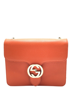 Pre-loved GUCCI Interlocking G Crossbody Bag, Orange - view 2, Orange