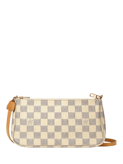Pre-loved Louis Vuitton 2012 Damier Azure Pochette Bag, Cream, Cream