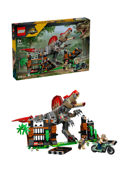 LEGO Jurassic World 77982 Spinosaurus Dinosaur Escape Building Toy, Multi