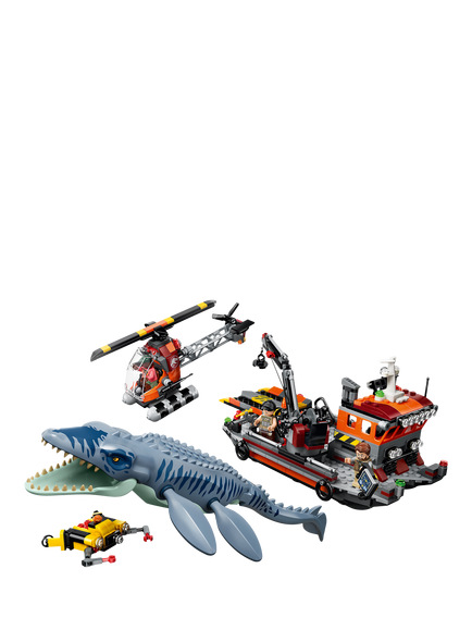 LEGO Jurassic World 77983 Mosasaurus Dinosaur Boat Attack Building Toy - view 2, Multi