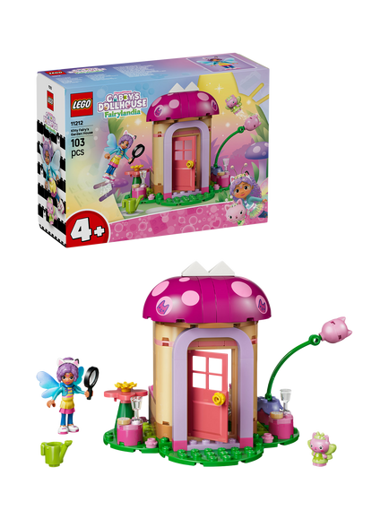 LEGO Gabby’s Dollhouse 11212 Kitty Fairy’s Garden House Building Toy, Multi