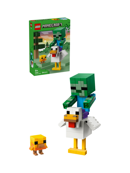 LEGO Minecraft 21582 Chicken Jockey Building Toy, Multi
