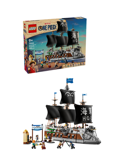 LEGO One Piece 75646 Garp's Marine Battleship Building Toy, Multi