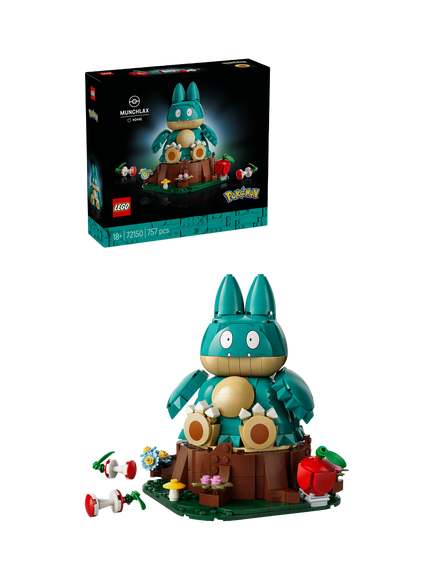 LEGO Pokémon 72150 Munchlax Display Model Kit, Multi