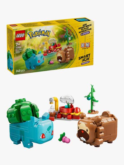 LEGO Pokémon 72155 SMART Play Berry Bash with Bulbasaur & Bidoof Building Toy, Multi