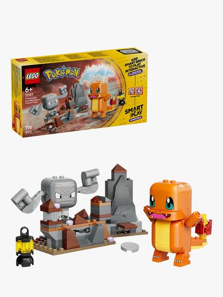 LEGO Pokémon 72157 SMART Play: Charmander & Geodude’s Cavern Clash, Multi