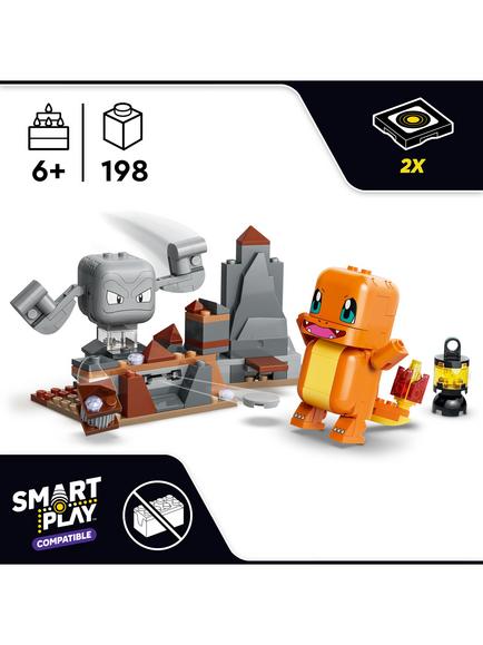 LEGO Pokémon 72157 SMART Play: Charmander & Geodude’s Cavern Clash - view 2, Multi