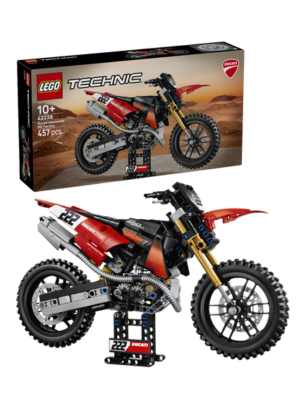 LEGO Technic 42238 Ducati Desmo450 MX Factory Motorcycle, Multi