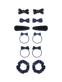 Mimi & Lula Kids' Assorted School Hair Accessories, Pack of 12, Navy