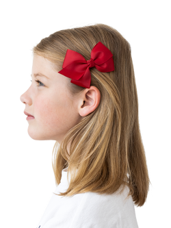 Mimi & Lula Kids' Classic Bow Clips, Pack of 3 - view 2, Red