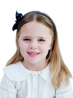 Mimi & Lula Kids' Grosgrain Ribbon Headband - view 2, Navy