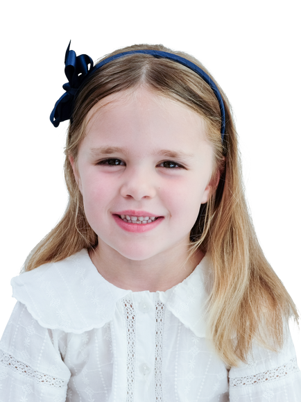 Mimi & Lula Kids' Grosgrain Ribbon Headband - view 2, Navy