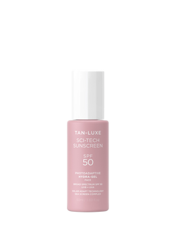 Tan-Luxe Sci-Tech Sunscreen Photoadaptive Hydra-Gel Face Sun Cream SPF 50, 50ml, Clear