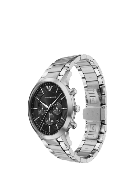 Emporio Armani AR11819 Men's Archetipo 43mm Round Bracelet Strap Watch, Silver - view 2, Silver