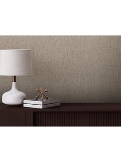 John Lewis Oxford Wallpaper, Mocha - view 2, Mocha