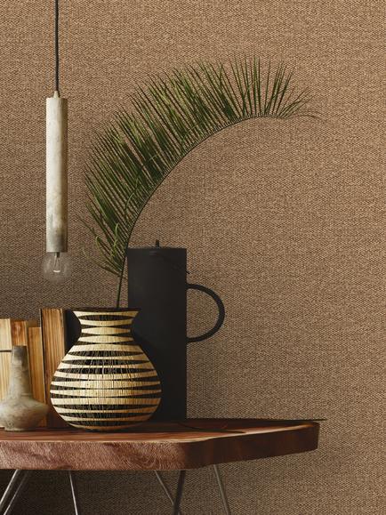John Lewis Tweel Wallpaper - view 2, Caramel