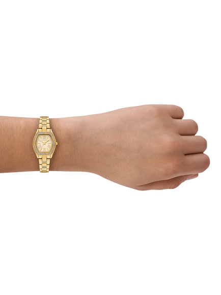 Michael Kors MK7618 Women's Chelsea 23mm Hexagon Bracelet Strap Watch, Gold-tone - view 2, Gold-tone